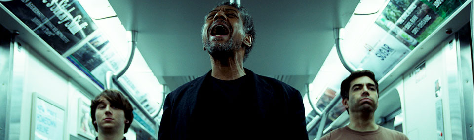 Picture of Giancarlo Esposito singing in Stuck.